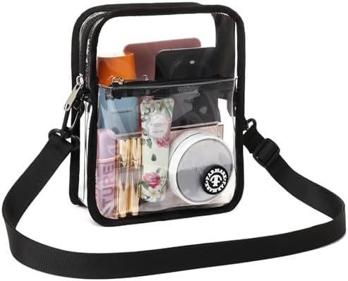 Clear bag for stadium events women's Clear Purse crossbody bag stadium approved with front pocket perfect for concerts