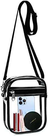 Clear Bag Stadium Approved Clear Crossbody Purse Bag with Front Pocket for Concerts Sports Events Festivals