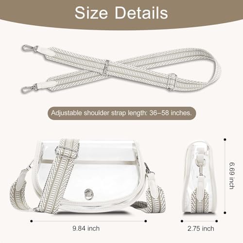 Clear Crossbody Bag Stadium Approved For Women Clear Bags For Stadium Events Clear Purse For Concerts