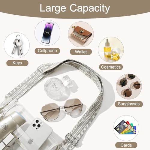 Clear Crossbody Bag Stadium Approved For Women Clear Bags For Stadium Events Clear Purse For Concerts