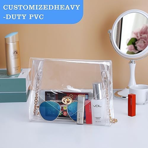 Clear Purse For Women Clear Bag Stadium Approved See Through Clear Handbag For Concerts Sports Events