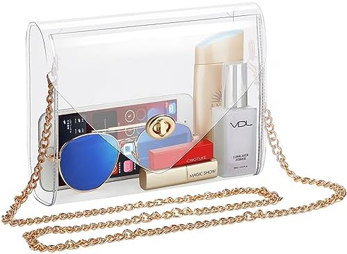 Clear Purse for Women Clear Bag Stadium Approved See Through Clear Handbag for Concerts Sports Events