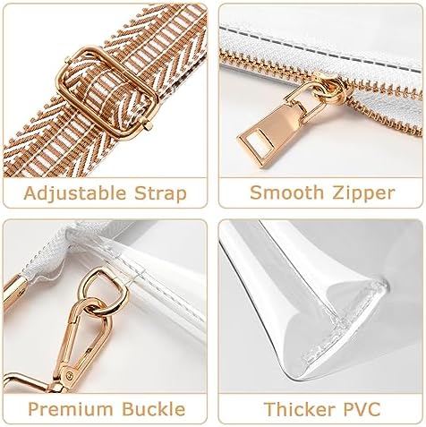 Clear Purse For Women - Stadium Approved Crossbody Bag Small Stadium Bag For Concerts & Sports Events