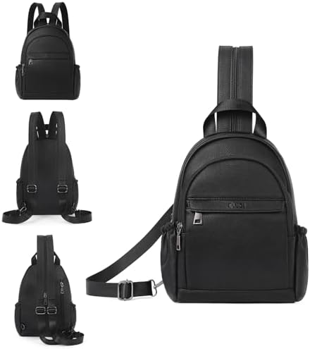 CLUCI Sling Bag for Women Leather Women's Backpack Small Convertible Backpack Purse Crossbody Bag for Travel