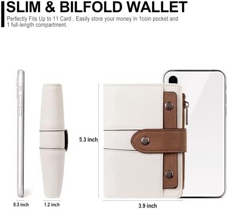 CLUCI Small Wallet For Women Leather Slim Womens Wallet Bifold Multi Card Holder Organizer Designer With Removable ID Window