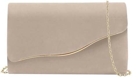 Clutch Purses for Women Evening Bag Faux Suede Formal Party Wedding Cocktail Prom
