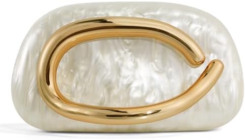 Clutch Purses for Women Formal PU Leather/Marble Acrylic Evening Bags with Chain Trendy Metal Handle Purses 2025