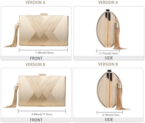 Clutch Purses For Women Tassel Evening Clutch Bag Cross Body & Shoulder Bag For Wedding Night Out Party