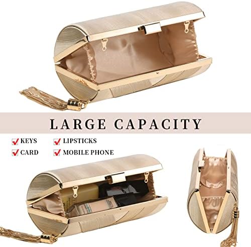 Clutch Purses For Women Tassel Evening Clutch Bag Cross Body & Shoulder Bag For Wedding Night Out Party