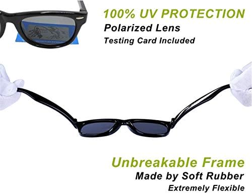 COASION Kids Polarized Sunglasses TPEE Rubber Flexible Shades For Girls Boys Age 3-9