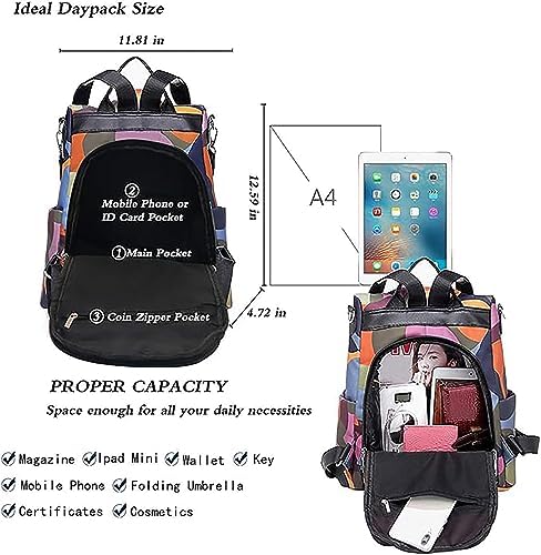 COFIHOME Backpack Purse For Women Anti-theft Bag Waterproof Small Nylon Lightweight Backpack College Bookbag Shoulder Bag Travel Bag