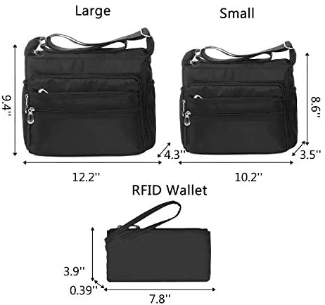 Crossbody Bag For Women Waterproof Shoulder Bag Messenger Bag Casual Nylon Purse Handbag