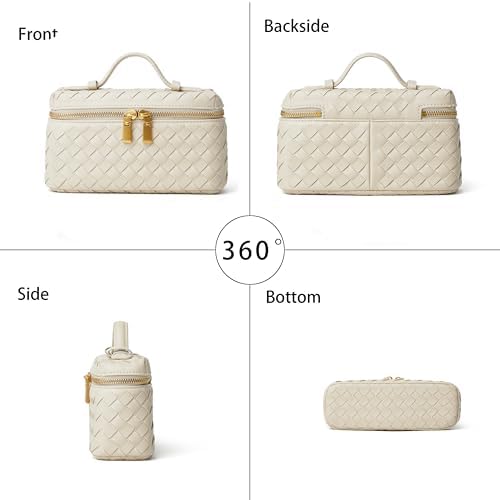 DAILANDO Small Top Handle Box Purse Designer Handwoven Mini Tote And Crossbody Bag With Long Detachable Shoulder Strap
