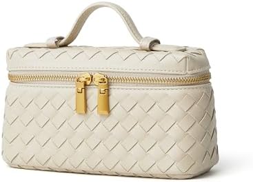 DAILANDO Small Top Handle Box Purse Designer Handwoven Mini Tote and Crossbody Bag With Long Detachable Shoulder Strap