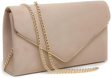 Dasein Women Faux Suede Evening Clutch Bags Formal Party Clutches Wedding Purses Cocktail Prom Clutches