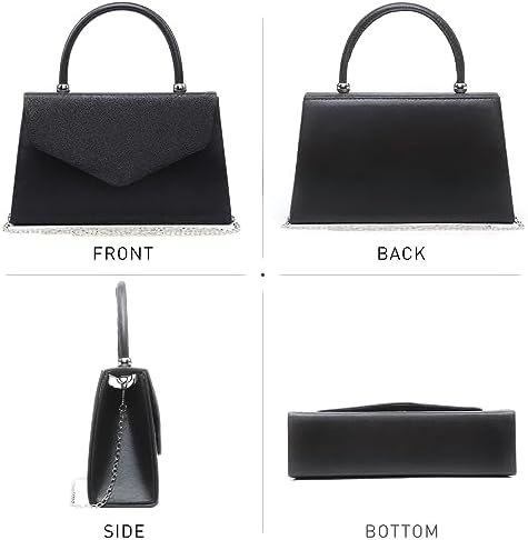 Dasein Women's Evening Bag Party Clutches Wedding Purses Cocktail Prom Handbags With Frosted Glittering