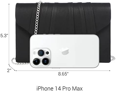 Dasein Women's Evening Bag Pleated Envelope Clutch Handbag Wedding Party Bridal Purse