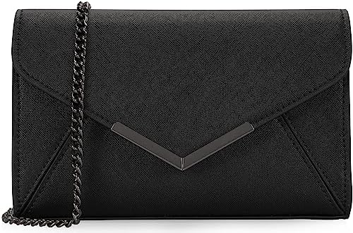 DEXMAY Women Envelope Clutch Faux Saffiano Leather Evening Handbag Foldover Clutch Bag Formal Dressy Purse