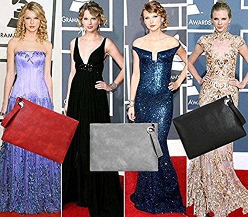 DIHKLCIO Evening Bags Purse Envelop Clutch Chain Shoulder Womens Wristlet Handbag Foldover Pouch Black