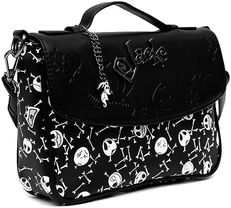 Disney Bag Cross Body The Nightmare Before Christmas NBC Jack Skellington Vegan Leather Black