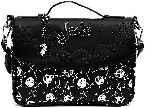 Disney 包 斜挎包 圣诞夜惊魂NBC Jack Skellington 人造皮革 黑色