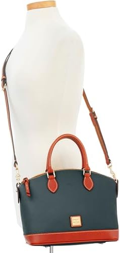 Dooney & Bourke Women's Darcy Satchel In Pebble Grain Leather Large Handbag With Dual Handles & Adjustable Crossbody Strap