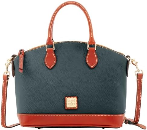 Dooney & Bourke Women's Darcy Satchel in Pebble Grain Leather Large Handbag with Dual Handles & Adjustable Crossbody Strap
