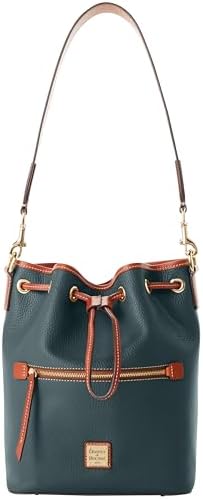 Dooney & Bourke Women's Drawstring in Pebble Grain Leather Medium Sized Handbag with Drawstring Closure