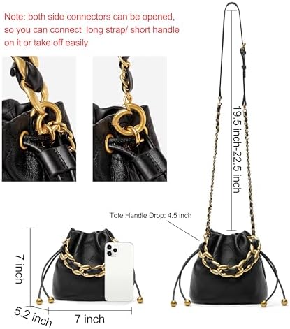 DORIS&JACKY 小号绗缝抽绳桶式钱包设计师斜挎包 女式