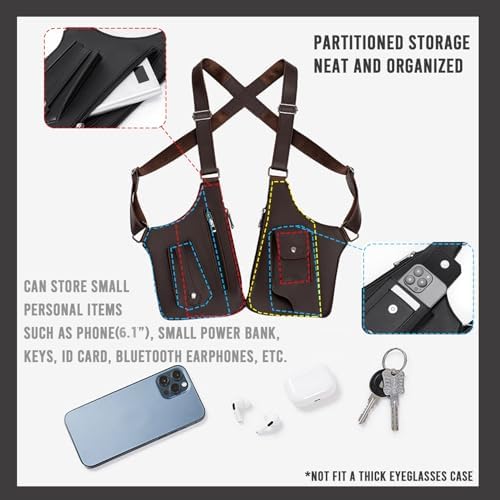 Double Shoulder Armpit Bag 2025 New Men Anti-Theft Underarm Wallet Pocket Holster Phone Leisure Double Shoulder Pouch