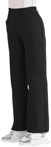 Dreammonkey Girls Flare Dress Pants Kids Bootcut School Uniform Slacks With Half Elastic Waist Size 6-15 Years