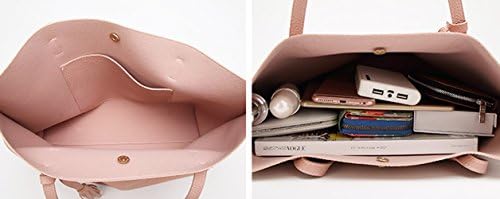 Dreubea Women's Soft Faux Leather Tote Shoulder Bag From Big Capacity Tassel Handbag