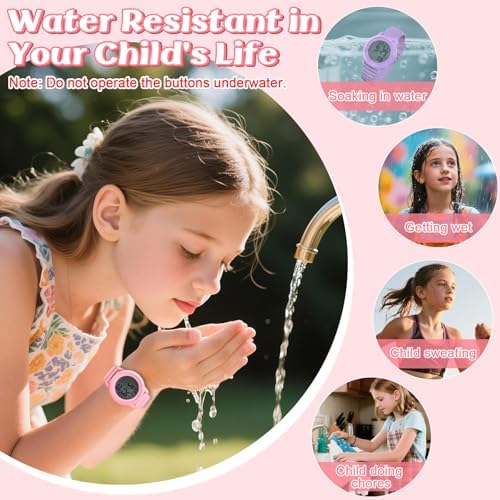 Edillas 1.57 Inch Kid Watch Digital For Teen Girls Large Screen Sports Watch With Blacklight Timer Countdown Waterproof Soft Silicone Band Date Alarm Ideal Gift For Kids Students Ages 5-16