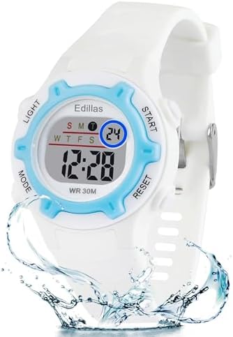Edillas Kids Watch Digital for Girls Boys Children Waterproof Watches Multi-Functional with LED Backlight Alarm/Stopwatch for Student Ages 4-13