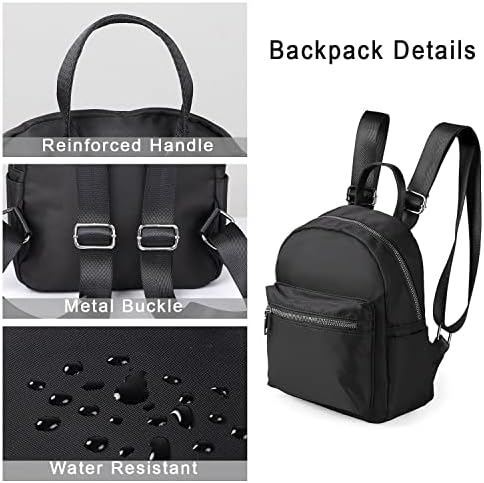 Etercycle Mini Backpack Purse For Women Small Backpack Purse Shoulder Bag For Travel (Black)