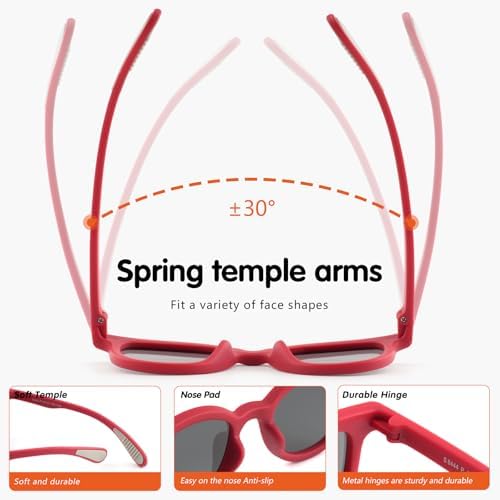 EYEBUDDY Kids Toddler Sunglasses Age 2-4/3-5 Boys Girls Polarized UV Protection Sun Glasses For Age 2-8 Pack Of 2