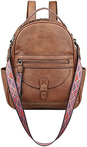 FADEON Mini Backpack Purse for Women Designer Leather Cute Roomly Small Backpacks Ladies Shoulder Backpack Fashion Handbag