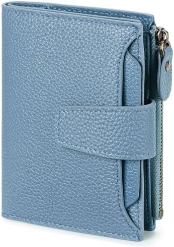 FALAN MULE Small Wallet for Women Leather Bifold Compact RFID Blocking Small Womens Wallet Purse