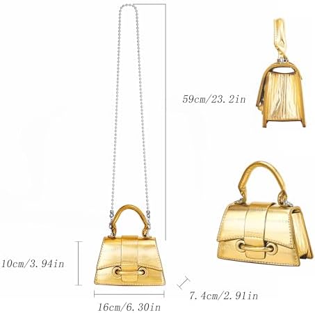 FALETO Mini Purses For Women Y2K Top Handle Crossbody Bag Stylish Tiny Clutch Shoulder Handbag For Cocktail Party Prom