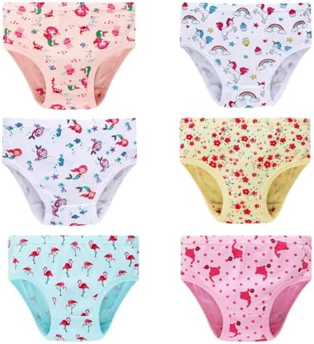 Family Feeling Girls' 100% Cotton Underwear - Comfortable & Breathable Panties for Kids