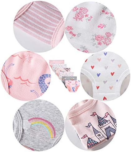 Family Feeling Little Girl Underwear Toddler Panties Big Kids Undies Soft 100% Cotton