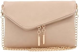 FashionPuzzle Envelope Wristlet Clutch Crossbody Bag with Chain Strap