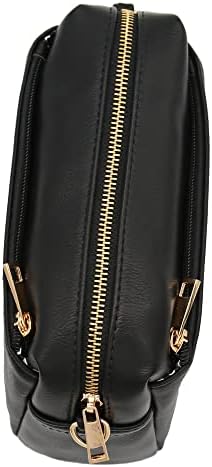 FashionPuzzle Triple Zip Small Crossbody Bag