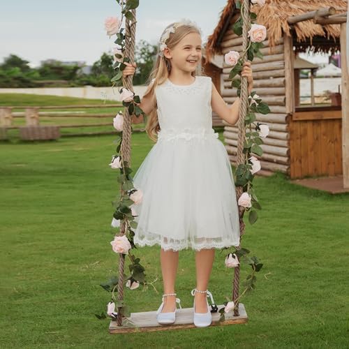 Felix & Flora Girls Toddler Little Ballet Shoes - Flower Girls Mary Jane Flats Dress Shoes Party Wedding