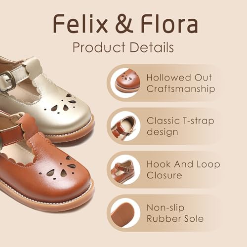 Felix & Flora Toddler Little Girl Mary Jane Dress Shoes - Ballet Flats For Girl Party School Shoes