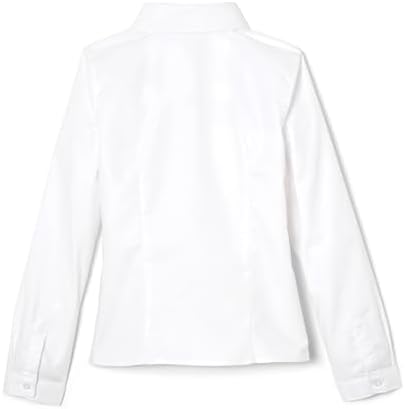 French Toast Girls' Fitted Wrinkle-Resistant Long Sleeve Oxford Shirt