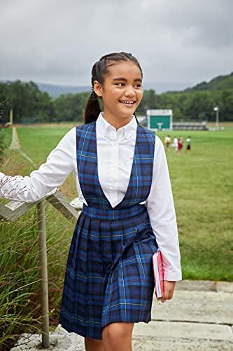 French Toast Girls' Fitted Wrinkle-Resistant Long Sleeve Oxford Shirt