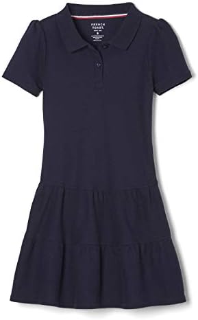 French Toast Girls' One Size Ruffle Pique Polo Dress