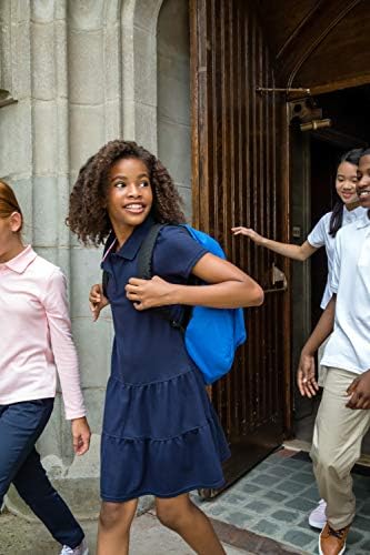 French Toast Girls' One Size Ruffle Pique Polo Dress