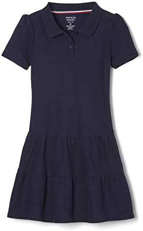 French Toast Girls' One Size Ruffle Pique Polo Dress